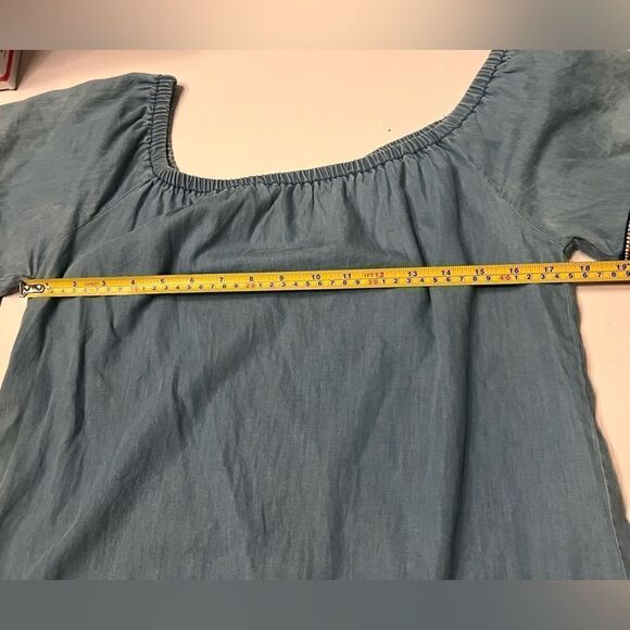 Speed Limit Blouse Med Blue Fringe Festival 100% Cotton Coachella Colorful - Picture 4 of 7